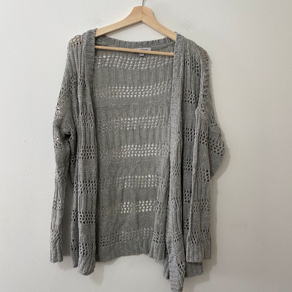 Love & Liberty Knit Cardigan Gray Medium